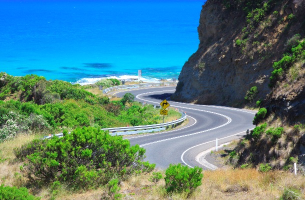 The Great Ocean Road in Australia.