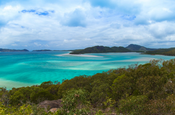 A beautiful beach in the Whitsunday Islands.