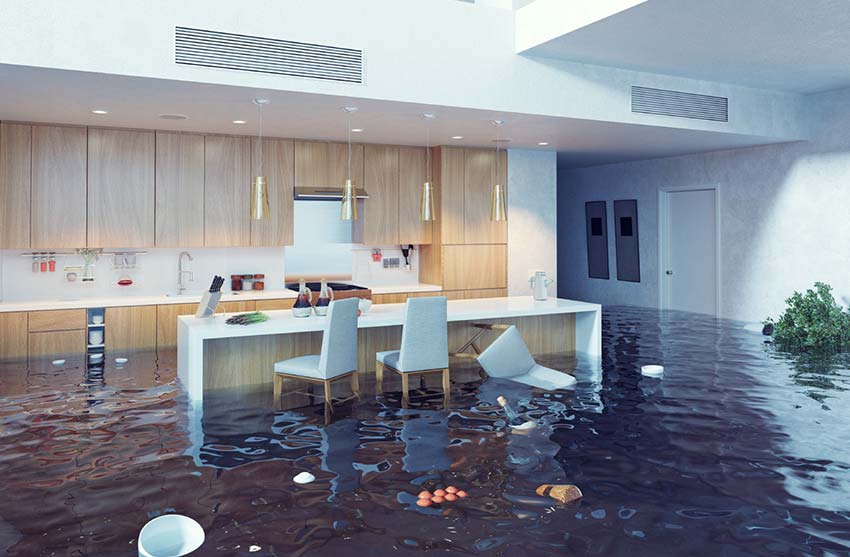 Flooding indoors